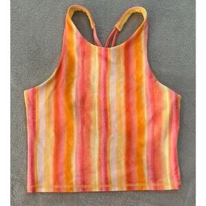 All In Motion Girls' Orange Tie-Dye Cropped Tank Top Size L